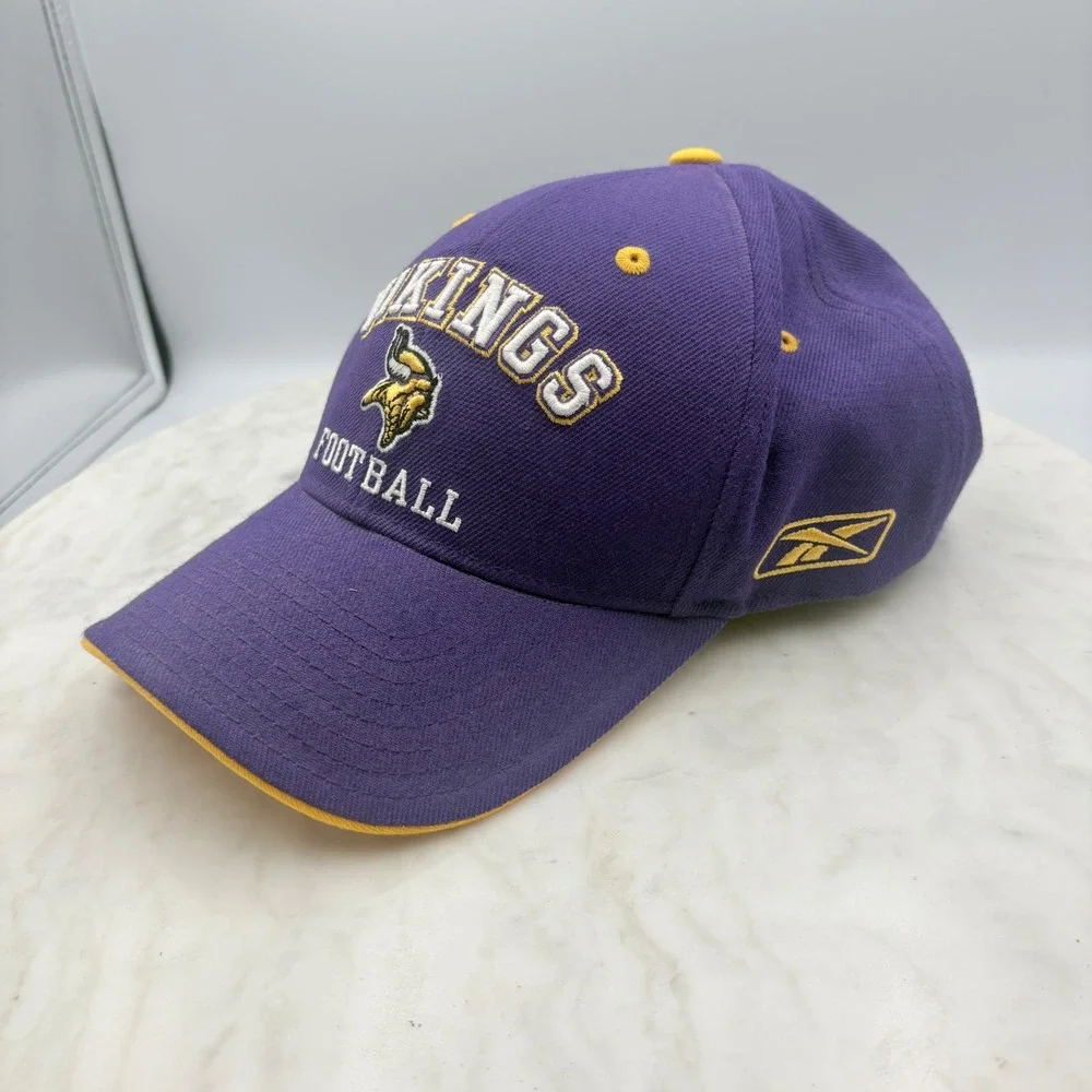 Reebok Minnesota Vikings Hat Mens OS Purple Gold NFL Football Embroidered Cap